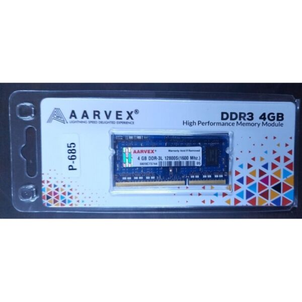 AARVEX LAPTOP RAM 4GB DDR3 1600MHZ