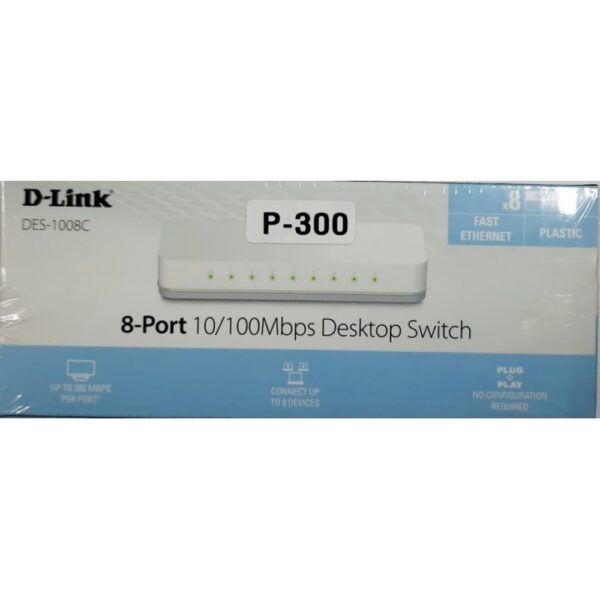 DLINK DESKTOP SWITCH 8 PORT (DES 1008)