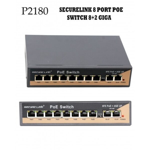 SECURELINK POE SWITCH 8 PORT (8 NORMAL + 2 GIGA UPLINK)