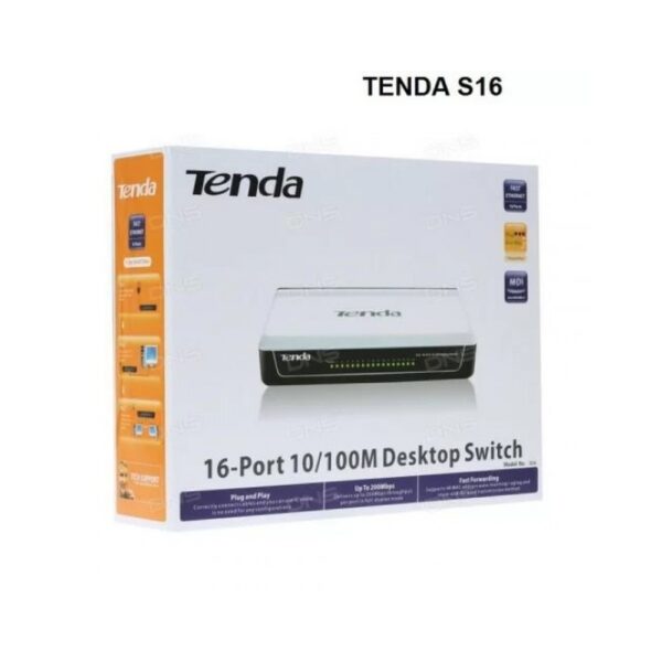 TENDA DESKTOP SWITCH 16 PORT (S16)