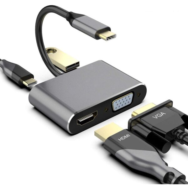 USB-C TO HDTV + VGA MULTIFUNCTION ADAPTER