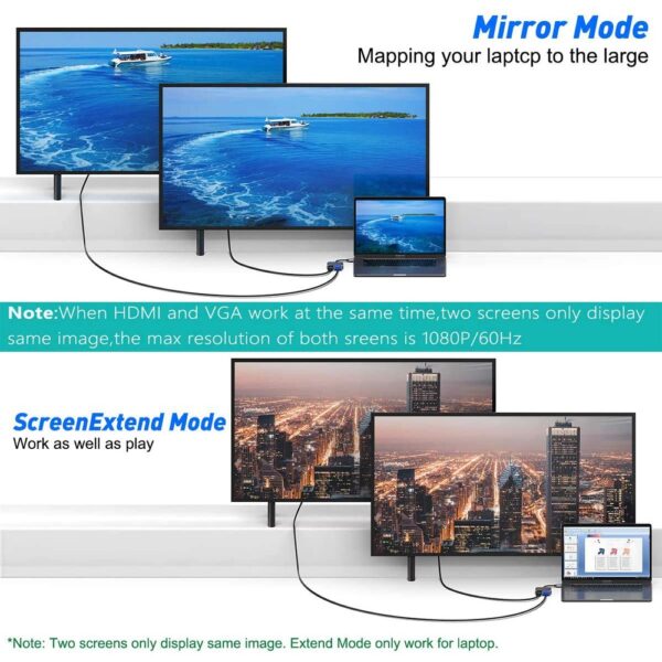 USB-C TO HDTV + VGA MULTIFUNCTION ADAPTER