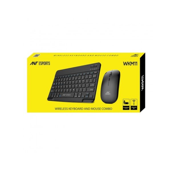 ANT ESPORTS KEYBOARD MOUSE COMBO WIRELESS ULTRA SLIM (WKM11) BLACK