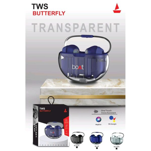 BOAT TWS BUTTERFLY TRANSPARENT EARBUDS