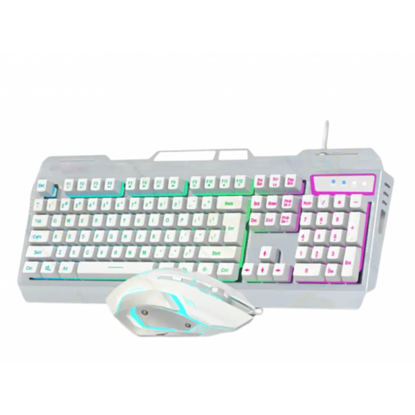 COCONUT GAMING KEYBOARD MOUSE COMBO USB GM33 COLA WHITE