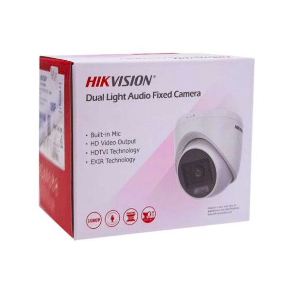 HIKVISION DOME 2MP (76D0TLPFS) 3.6MM BUILT IN MIC WITH DUAL LIGHT