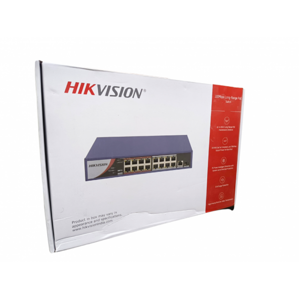 HIKVISION POE SWITCH 16 PORT (16 NORMAL + 1 GIGA UPLINK + 1 SFP) 3E0318P