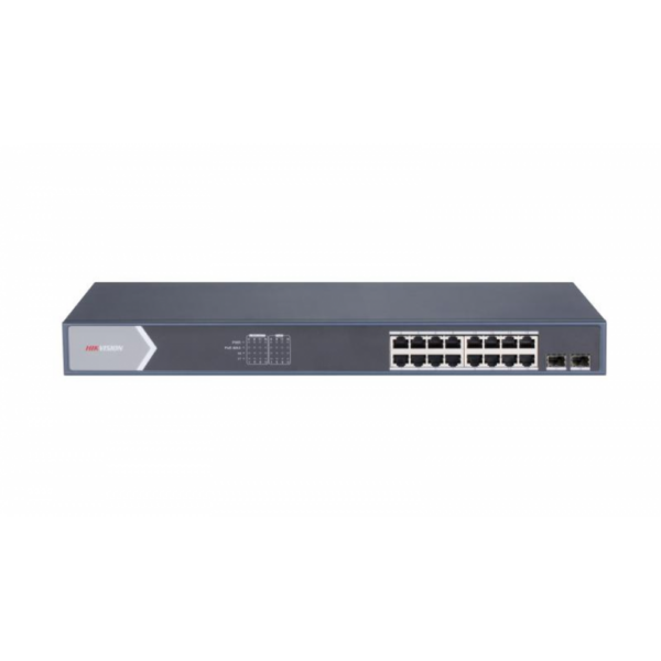 HIKVISION POE SWITCH 16 PORT GIGA (16 GIGA + 2 GIGA SFP) 3E0518P