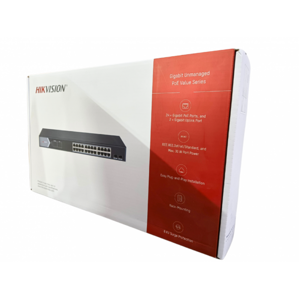 HIKVISION POE SWITCH 24 PORT GIGA (24 GIGA + 2 GIGA SFP) 3E0526P