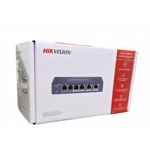 HIKVISION POE SWITCH 4 PORT (4 NORMAL + 2 UPLINK) 3E0106P