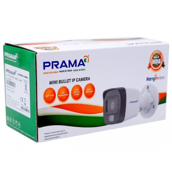 PRAMA IP BULLET 2MP (120D1 LIUD2) 4MM BUILT IN MIC WITH DUAL LIGHT