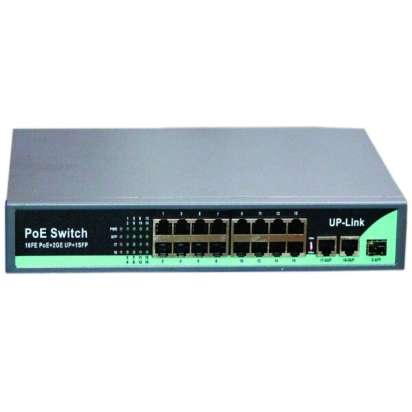 SECURELINK POE SWITCH 16 PORT (16 NORMAL + 2 GIGA UPLINK)