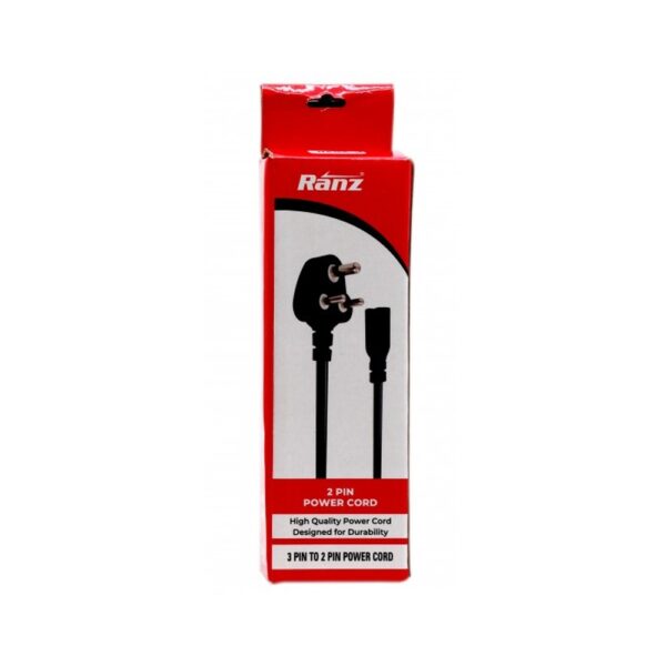 RANZ AC CORD D CUT PHILIPS TYPE POWER CABLE 1.2M (3 PIN)