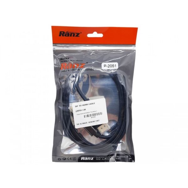 RANZ DP TO HDMI CONVERTER (MALE TO MALE)1.5M